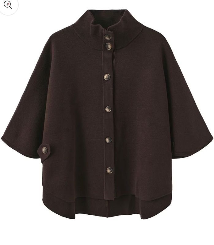 Birdie strikk - Poncho - Choco Lux