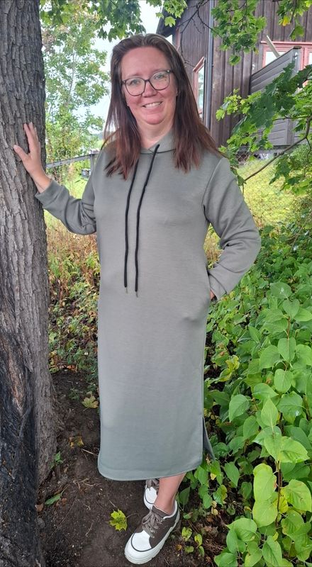 Elma college kjole army/grønn