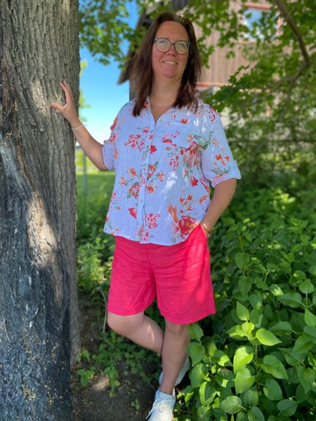 Hovedbilde Lin shorts, bringebær rød