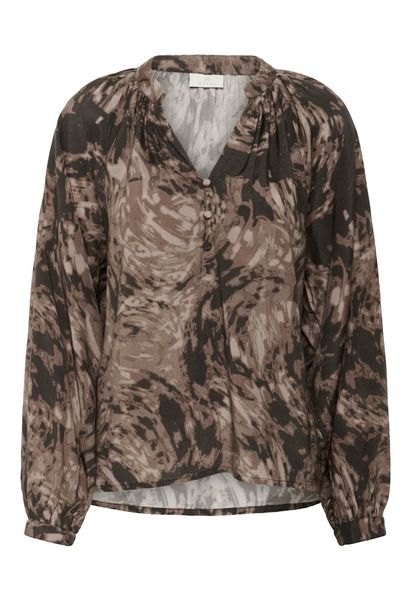 Hovedbilde KA Jamie bluse, Brun/sort
