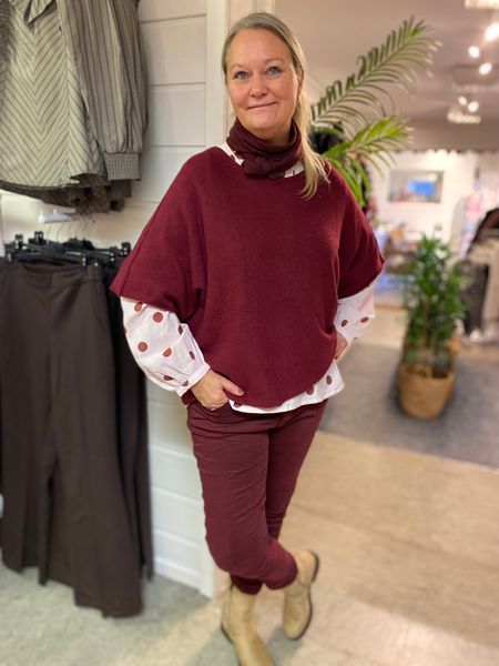 Hovedbilde Polkadott bluse, rosa/burgunder