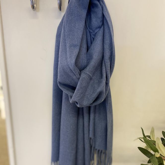 Hovedbilde Ensfarget skjerf, blå