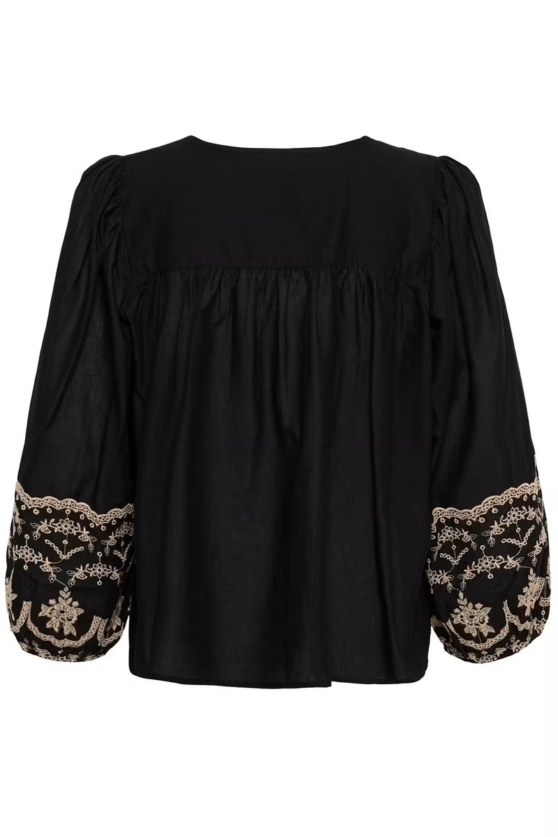 KA Kis bluse, Black deep/beige
