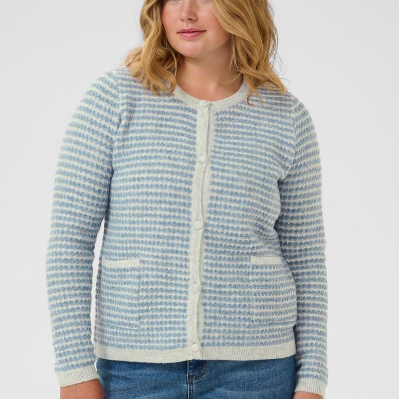 KCelanna Knit Cardigan, Light grey/windward structure