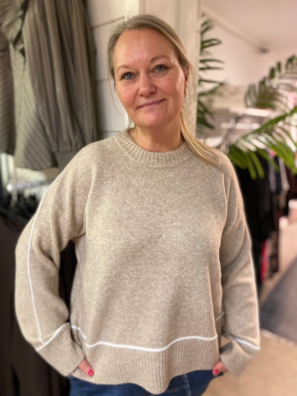 KA Jinie Knit Pullover, Feather Gray Melange