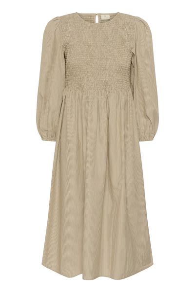 Hovedbilde KA Mona kjole, Chalk/brown stripete