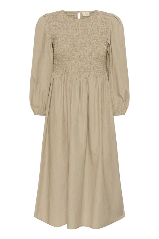 KA Mona kjole, Chalk/brown stripete