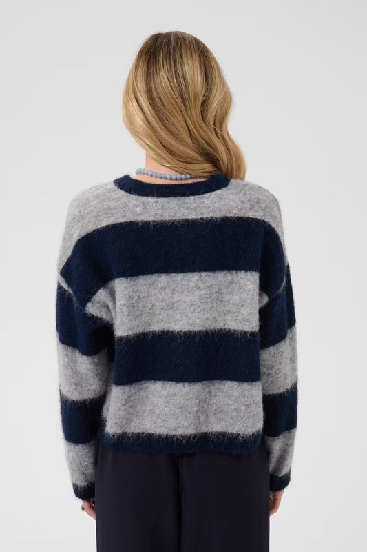 Tayzie SZ Pullover, Navy/grey melange