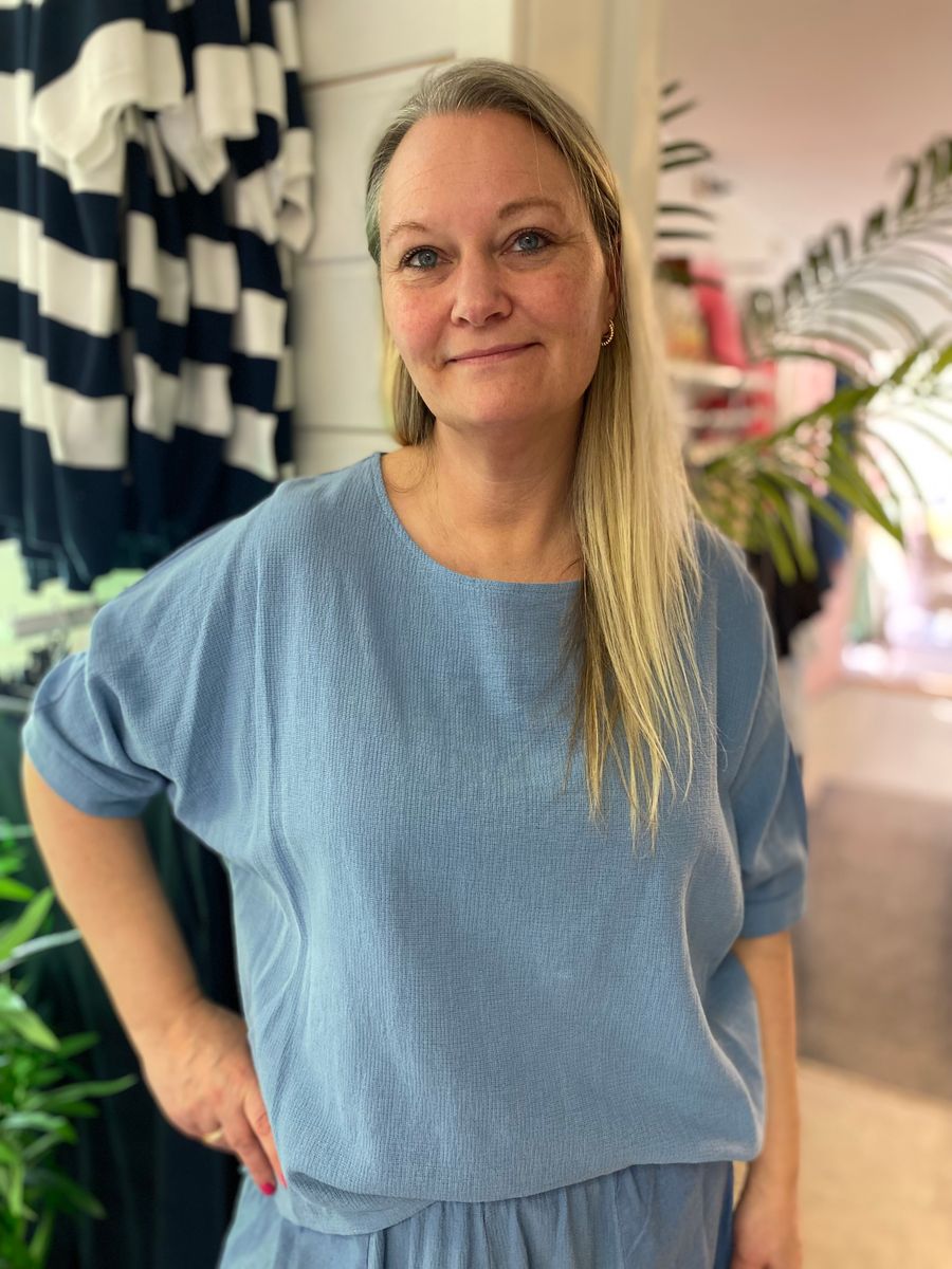 Ninni lintopp, jeans blå
