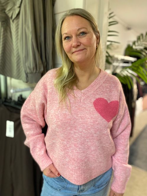 Hovedbilde Genser m/hjerter, rosa SZ